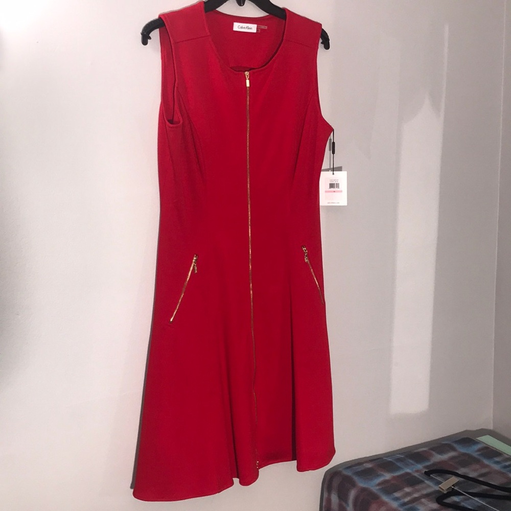 Calvin Klein red dress
